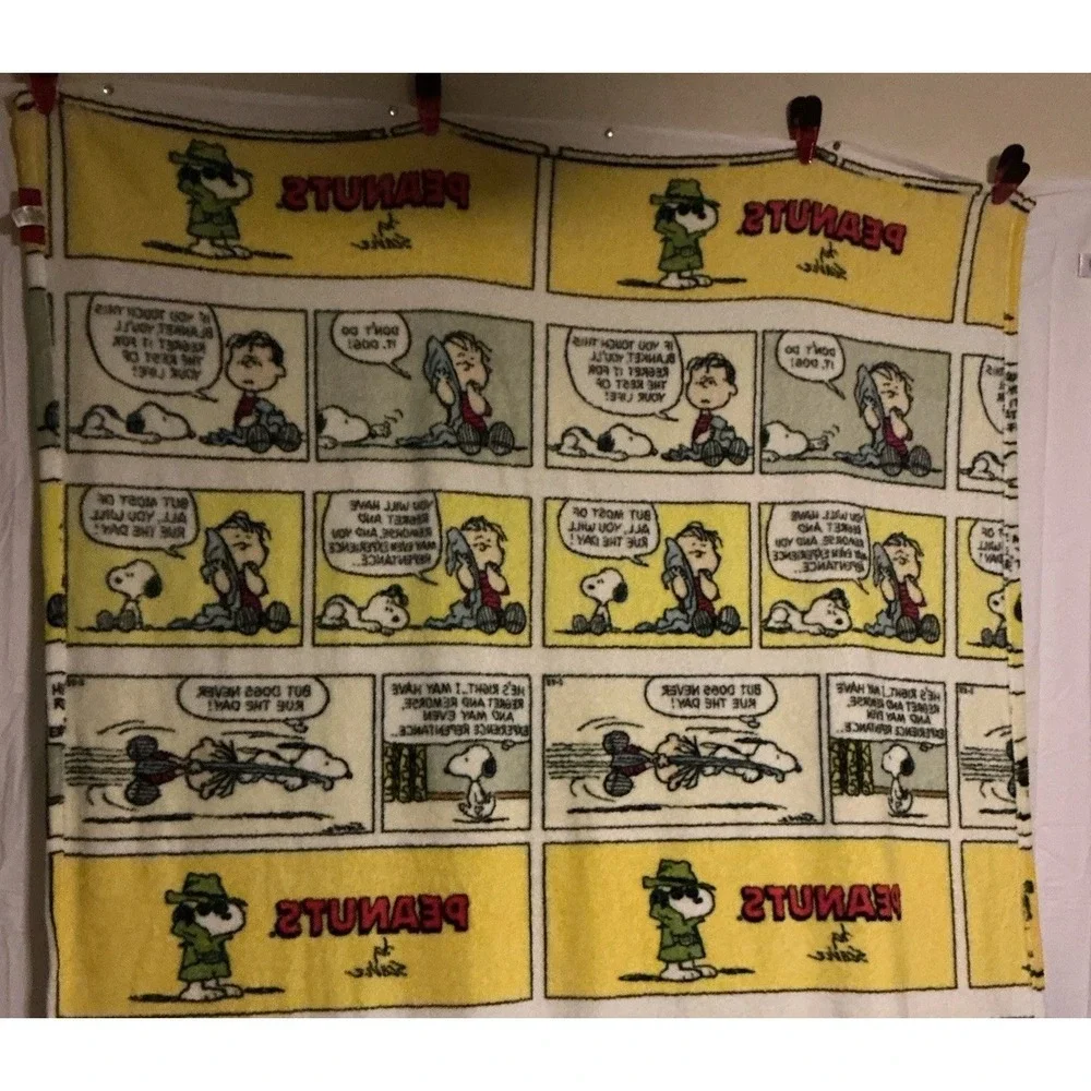 Berkshire Blanket Peanuts Linus‎ Snoopy Comic Strip 100% Polyester Throw 55x70